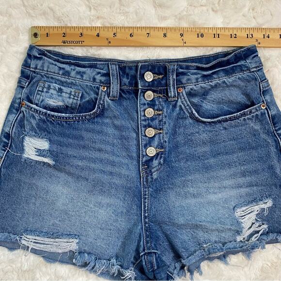 YMI Dream Authentic Denim Shorts Size 7/28 Distressed Y2K Jean Shorts Summer - Picture 8 of 9